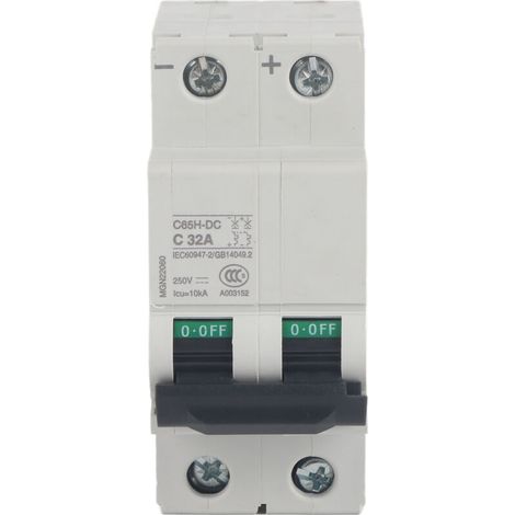 Interruptor neumático miniatura Crezuo C65H-DC, 2P 250V (32A)-Crezuo