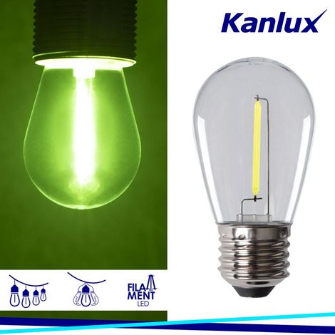 Lampadina LED filament ST45 E27 0,9W verde esterno Kanlux