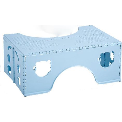 Bleu, 1 pièce Tabouret de toilette pliable - Tabouret physiologique de salle de bain pour adultes et enfants - Tabouret WC pour salle de bain et WC (1/5)