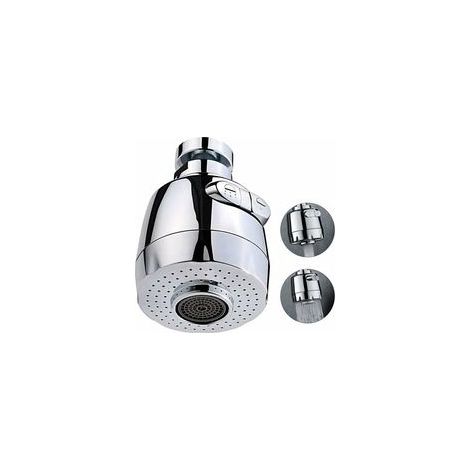 Aireador de grifo y control de flujo, aireador de grifo de 360 grados, 2 modos, rociador de filtro de cabezal de ducha ajustable, Sunny