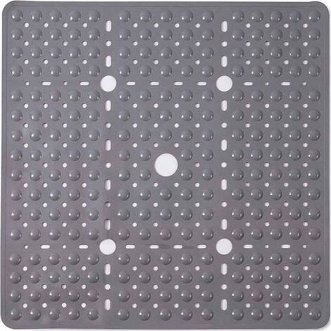 Grand tapis de douche carré antidérapant et résistant à la moisissure –6969 cm, taille extra-large, convient aux douches intérieures