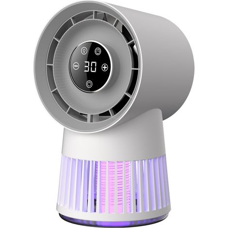 Ventilateur Brumisateur 3 Trous - Double Tête, Télécommande, Oscillant - LED Coloré - Puissant - USB - Alovez