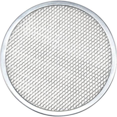 Plaque pizza, Plaque four pizza, Four pizza, Plaque ronde, Grille de cuisson, Pizza, Aluminium, Argenté, 30 cm