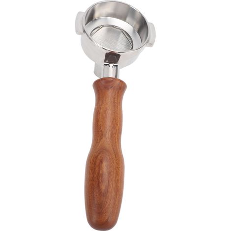 Porte-filtre 58 mm à extraction simple, manche en bois massif, acier inoxydable, style D, en palissandre. (1/5)