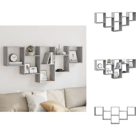 Étagère murale sonoma gris 159x18x66 cm bois ingénierie - Étagère Murale - Étagères Murales - Étagère Flottante - Étagère Murale Flottante (1/5)