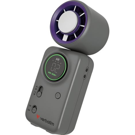 Ventilateur à main sur batterie Verbatim Cool'n'Go Ice Touch Mini (Violet/Gris)