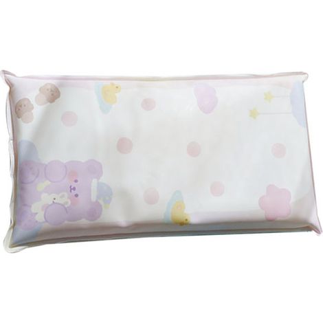 Oreiller rafraîchissant d'été à motif dessin animé pour les siestes étudiantes, garni de gel cristallin violet, ours