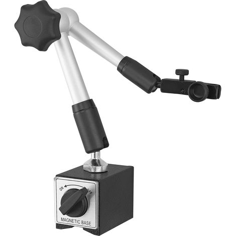 Base Magnétique pour Indicateur 100KG Support de Base Magnétique pour Jauge d'Indicateur à Cadran Numérique en Acier 220 lbs Support de Montre Flexible Cadran avec Interrupteur ON/OFF (1/5)