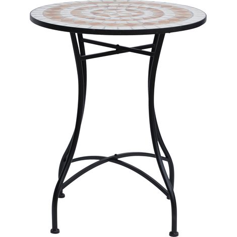 Table mosaïque céramique ronde jardin terrasse Φ60x71cm