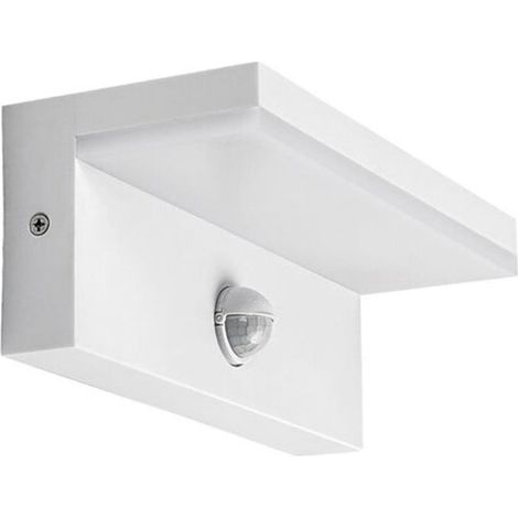 TRADE SHOP - Applique Per Esterno 10 W Con Sensore Pir Di Movimento Tecnologia Cct Ip54 Ss-esa-013c - Bianco (1/5)