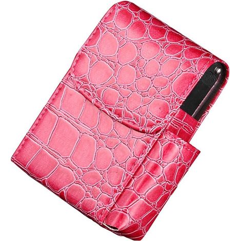 Boîte à cigarettes en cuir PU avec étui pour briquet (rouge) (1/5)