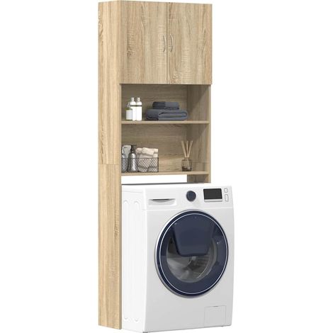 vidaXL Mobile Lavatrice Rovere Sonoma 64x24x190 cm in Truciolato
