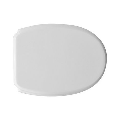 Coprivaso sedile wc Azzurra per vaso Zeus 43-49x36,5 cm con cerniere regolabili in legno colato bianco vaso water (1/3)