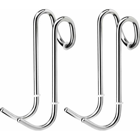 Ganchos para ducha de 2 piezas, ganchos para puerta sin taladrar, ganchos para baño para ducha, almacenamiento para puerta de ducha (1/5)