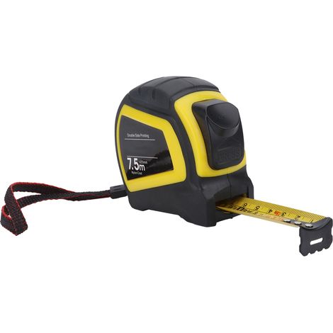 Ruban à mesurer en acier, règle de mesure précise 7,5m x 25mm, outil de mesure pour menuiserie, mètre ruban robuste (1/5)