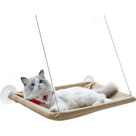 Hamaca para gatos de ventana，3555cm，para que los gatos se sienten，hamaca para mascotas con ventosa，nido para gatos para las cuatro estaciones (1/5)