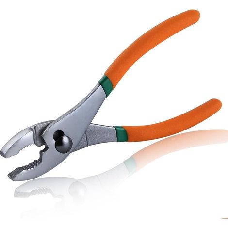 Pince à joint coulissant de 20,3 cm, pince à joint coulissant, pince à joint coulissant, pince à joint coulissant, mâchoire dentelée à 3 zones, poignée ergonomique antidérapante pour une