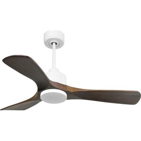 Modulo Ventilateur de plafond pour chambres blanc et bois massif sombre 10 à 25 m² KLDC4SlimP6Dw (1/3)