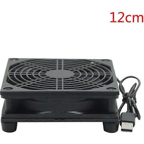 Ventilateur utilitaire 9/12 cm pour routeur, décodeur TV et radiateur (pièces de rechange à monter soi-même) (1/5)