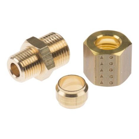 Manchon Laiton Droit Legris R Mâle 1/8pouce - Femelle ( Prix pour Paquet de 5 )