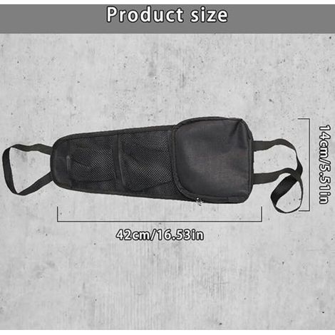 Sac de Rangement Multifonctionnel pour Siège Auto avec Multiples Poches pour Camion, Van, SUV, Organisateur Latéral Pliable, Filets de Rangement, Organisateur de Voiture (Noir) (1/4)