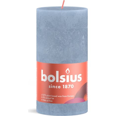 Bolsius Stompkaars Rustiek 13x6.8 cm Sky Blue