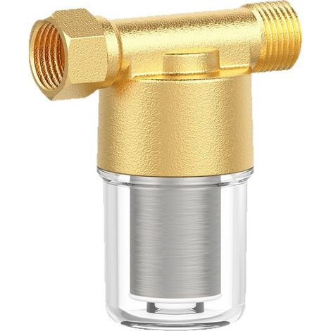Filtre Anti Calcaire 1/2", Filtre Douche Anti Calcaire - Livré avec un Elément Filtrant en Acier Inoxydable, Adapté aux Salles de Bains et aux Cuisines (1/5)