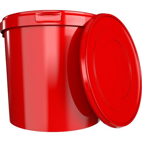 Eimer mit Deckel 10 Liter in Rot - 1 Stück