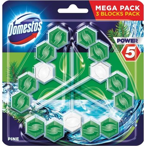 Blocco pulizia WC Domestos power 5 schiuma ricca antibatterico