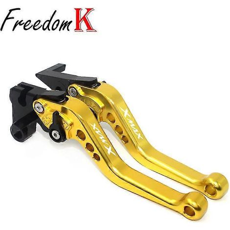 Leviers de frein et d'embrayage réglables CNC pour Yamaha Xmax 250, Xmax 300 et Xmax 400 (couleur or).