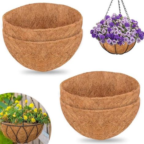 4 Stück große Hängekorbeinsätze (30 cm) Gartenzubehör Pflanzgefäße (1/5)