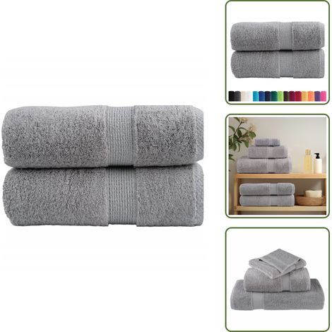 The Living Store Premium-Waschtücher SOLUND 2 Stk. Grau 30x30 cm 600 g/m² - Baumwollhandtücher (1/5)