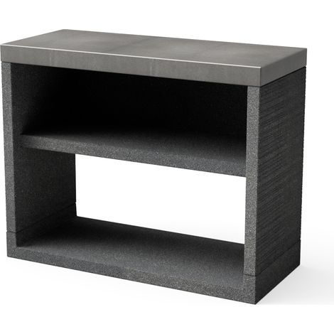 TUOZI - MÓDULO STAND NEGRO VENIT 110 para Barbacoa de Obra Prefabricada (Gris oscuro - 110 x 47 x 47 cm) - Uso en Exteriores (1/2)