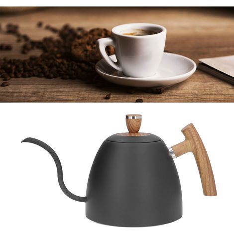 Bouilloire Cafetière 800ml Bec Verseur Col de Cygne Inoxydable Anticorrosion Poignée Ergonomique (1/5)