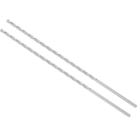 Forets Hélicoïdaux Extra Longs en Acier Rapide, 3,5mm Diamètre 250mm Longueur, Foret Hélicoïdal Droit – (Applications : pour Métal, Bois, Plastique, Aluminium), 2 Pièces (1/5)