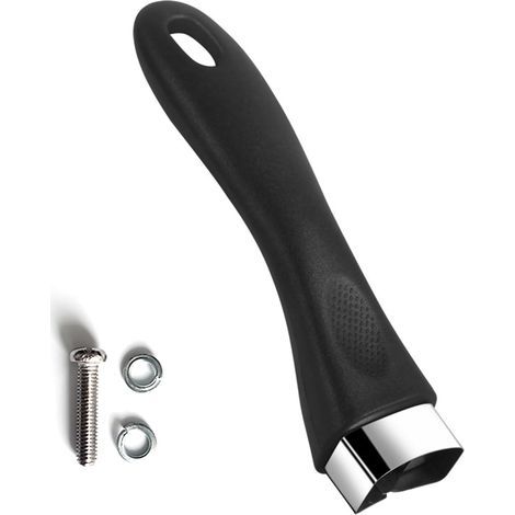 Poignée Amovible, Anti Brûlure Poignée Amovible, Poignée Universelle avec des vis, pour Convient à la Plupart des Accessoires de Cuisine (Noir)