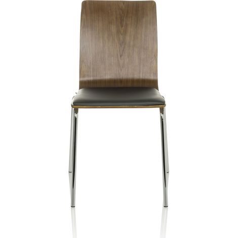 Chaise de conférence / Chaise visiteur PERIA noir / noyer hjh OFFICE