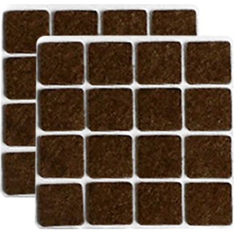 Tapis de protection carré en feutre Lauxa Home - 1,8 cm/32 unités/Marron