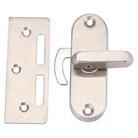 90 Degree Flip Stainless Steel Sliding Door Lock Latch Cam Lock Curved Door Buckle (1/4)