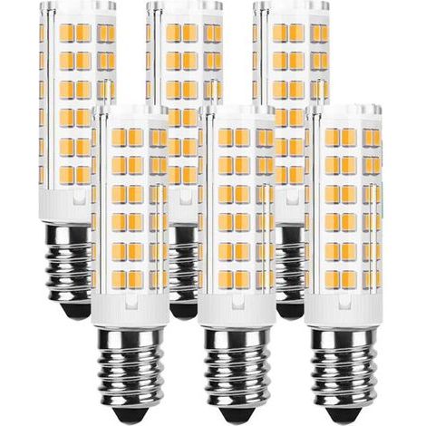 Ampoule LED E14, 7W (Équivalent Halogène 65W ) Blanc Chaud 3000K 700LM Petite vis Edison Non Dimmable Sans Scintillement AC 220-240V pour Plafonniers, Hotte Cuisine, Lampes de Bureau, Paquet de 6 (1/5)