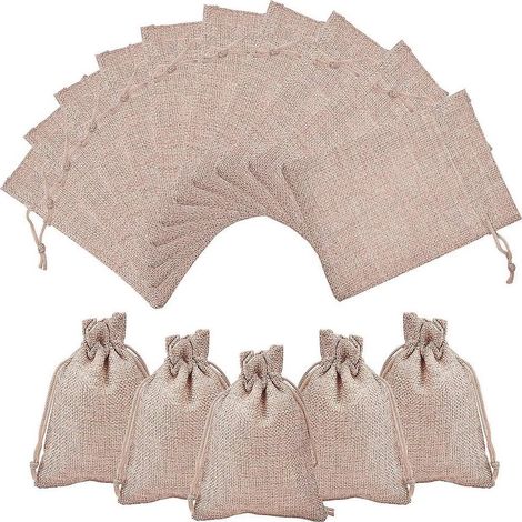 50 sacs de jute, 7 x 9 cm chacun (1/5)