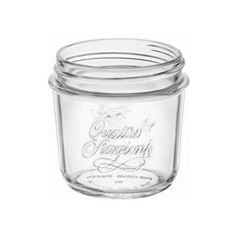 Vaso in vetro Quattro Stagioni - Bocca Larga - senza capsula - Capacità: 20 cl - h cm 8.8 - Ø cm 8 (1/2)