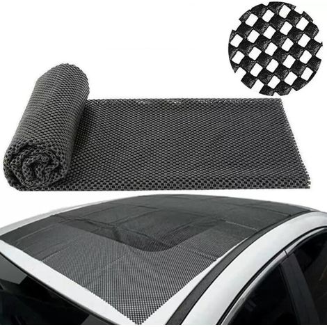 Tapis antidérapant - idéal pour protéger le toit, le coffre et les tiroirs de votre voiture - 120 x 90 cm - noir (1/5)