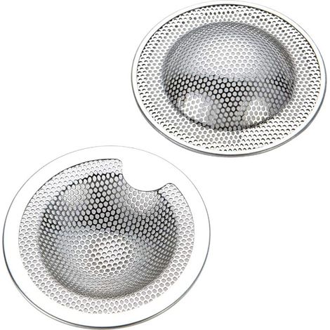 Passoire en Acier Inoxydable, 2 pièces, idéal pour lavabo, Tamis de Douche, Baignoire de Bain, Disponible en Trois Tailles, Acier Inoxydable, Petit (1/5)