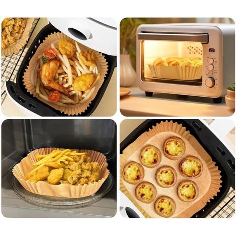 Papier Cuisson Air Fryer - 100 Pièces - Carré 16x16cm - Antiadhésif - Friteuse Sans Huile 4-4,5L DVD INTERACTIF - DVD EDUCATIF (1/5)