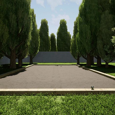 Kit finition terrain de pétanque gris 50m² (1/5)