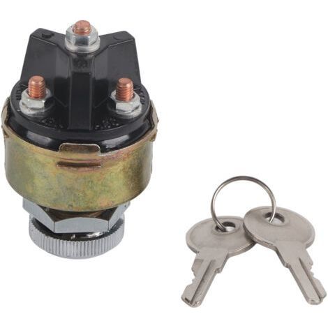 Ensemble de commutateur d'allumage en métal, commutateur à clé de contact universel, avec 2 clés pour accessoire de sécurité de voiture de verrouillage de camion (1/4)