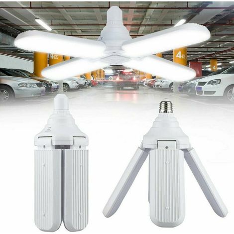LED-Garagenleuchte, LED-Garagenbeleuchtung, E27-LED-Garagenlampe, 60 W verformbare Garagenlampe mit 4 verstellbaren Paneelen, für die Garage (1/5)