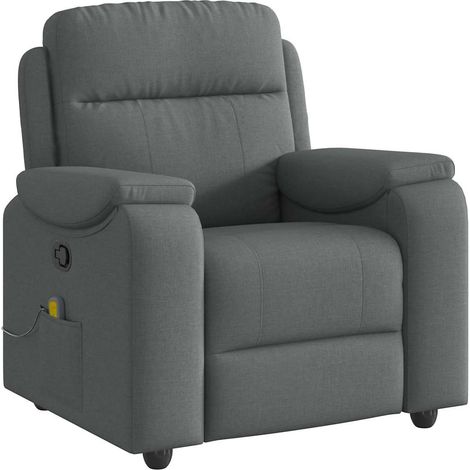 Maison Exclusive - Massagesessel Dunkelgrau Stoff