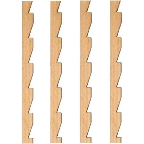 Scaletta reggipiano in legno massello per armadi e scaffali mm 15 x 22 dimensione disponibile: mm 15 x 22 x 3000 (1/3)